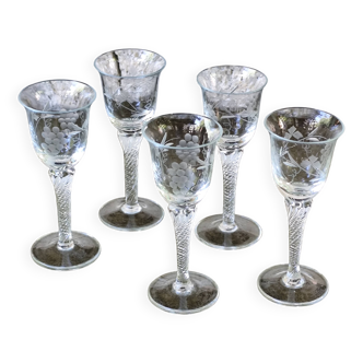 Engraved wine glasses