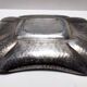 Vintage Rectangular Embossed Silver Plated Tray / Centerpiece by Olri, Italy