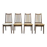 Suite de 4 chaises en teck des années 70