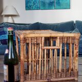 70's rattan coffee table