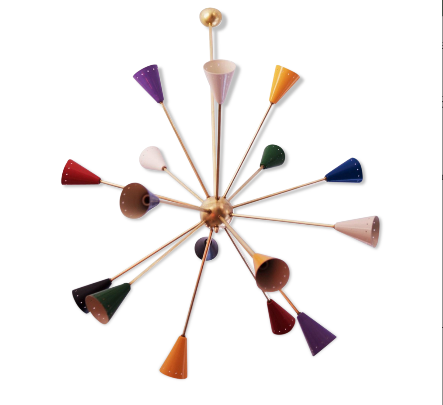Sputnik chandelier 16 multicolored arms