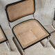 Set of 4 black cesca B32 chairs by Marcel Breuer