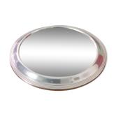 Silver round mirror tray