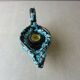 Old candle holder / candle holder, ceramic, Fat Lava, from Vallauris