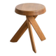 Original S31 stool in solid elm by Pierre Chapo, circa 1980.