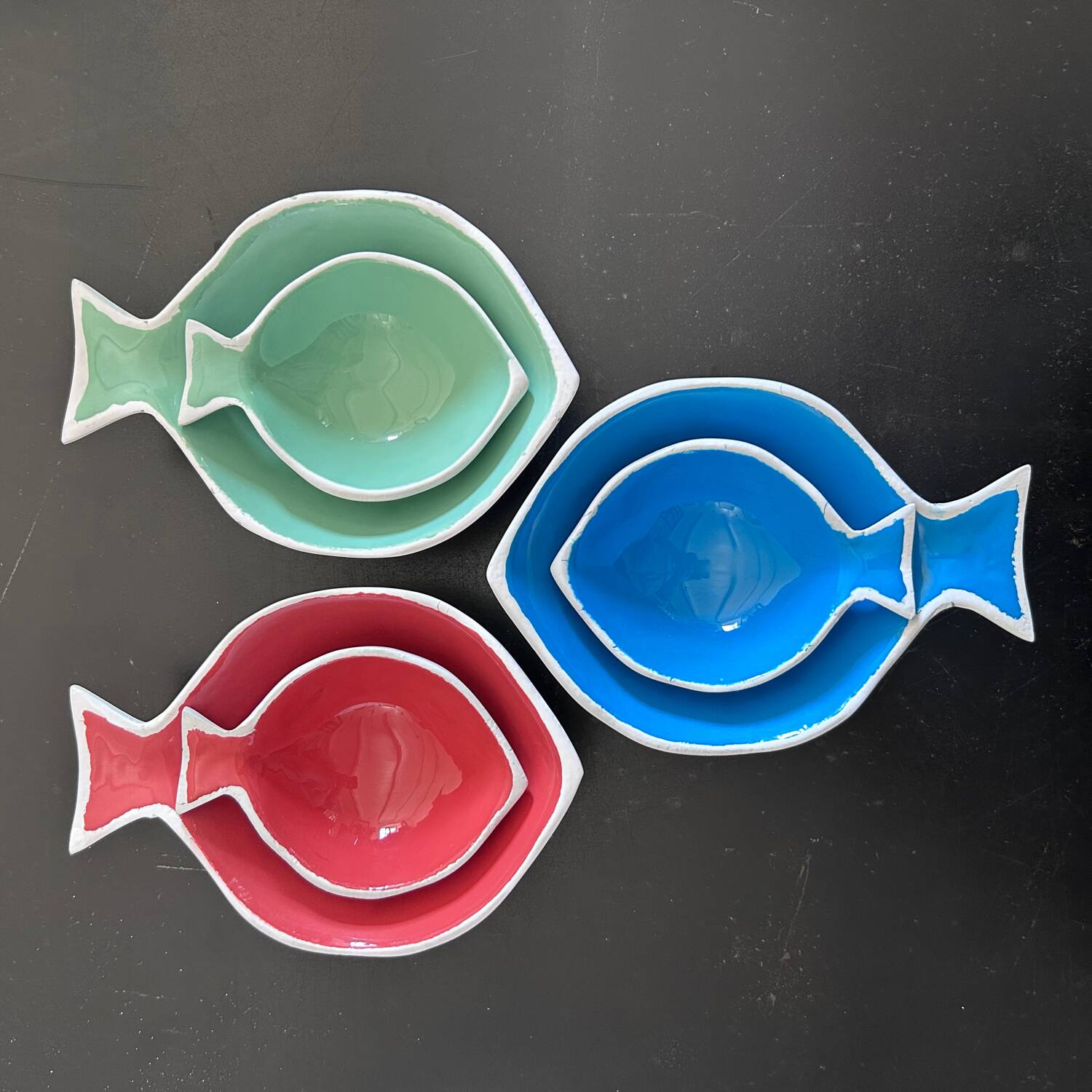 Appetizer set with 6 fish bowls