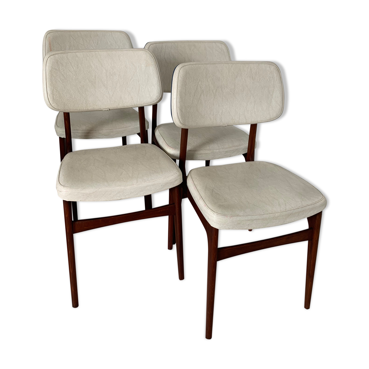Wooden and skai chairs