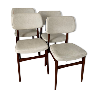 Wooden and skai chairs