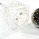 Art Deco sugar bowl, crystal, silver, United Kingdom, early 20th century