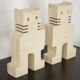 Pair of travertine bookends in  design Fratelli Mannelli