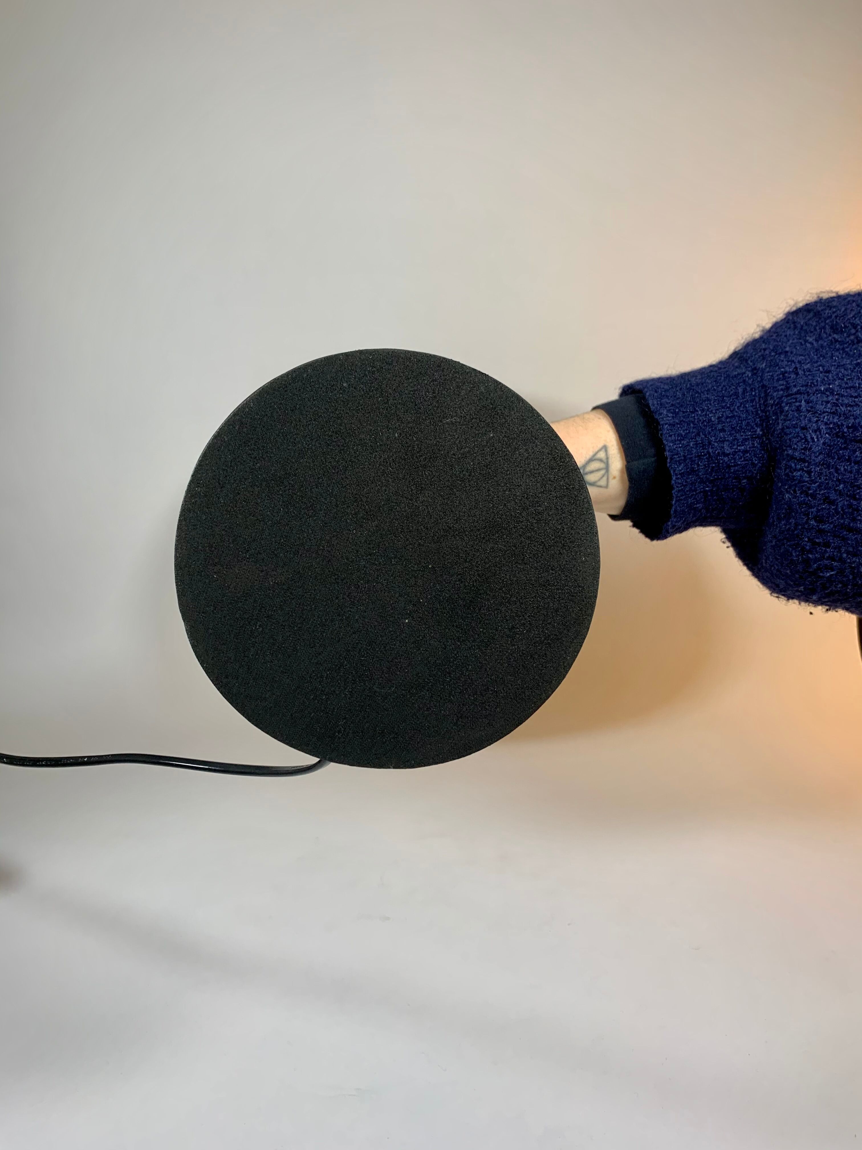 Table lamp in bronze and bamboo Dutch design