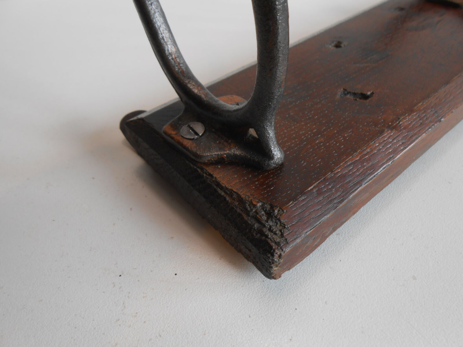 Patere porte manteaux chapeaux fonte bois art deco
