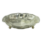 Plateau, Art Déco / Moderne du milieu du siècle, laiton argenté, Danemark, années 1950