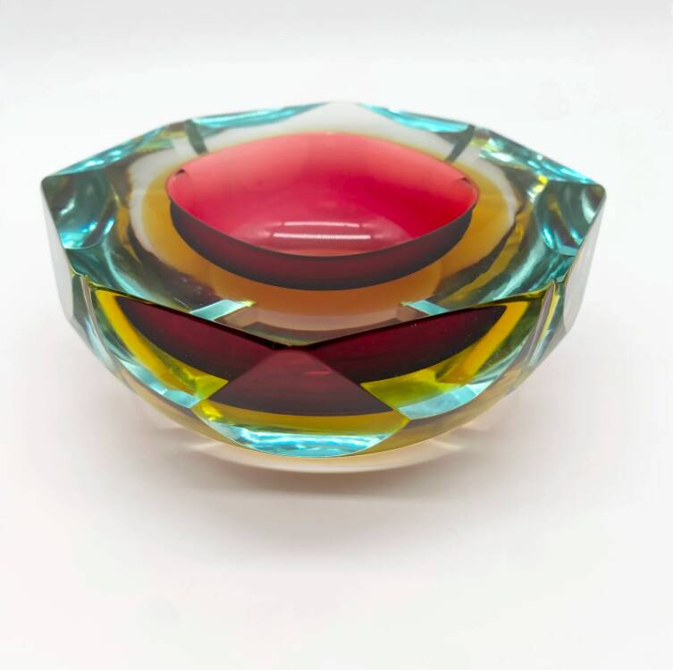 "Rainbow Sommerso" ashtray / Murano, 1960s