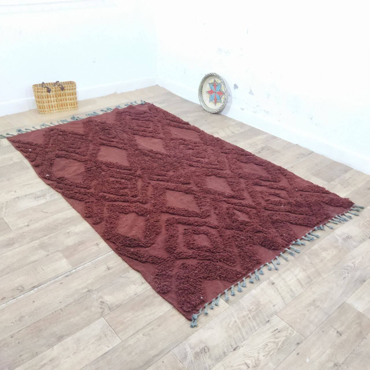 Azilal Berber rug in handmade wool 250 X 154 CM