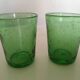 pair of glasses shots gobetets of Biot glass bubble years 60s