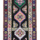 Hand-knotted decorative turkish purple runner carpet 88 cm x 384 cm