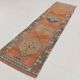 3x11 Terracotta Vintage Runner Rug For Kitchen, 88x344 Cm