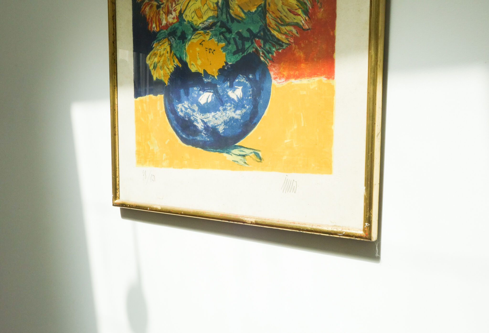 70s Pastel Flower Painting.