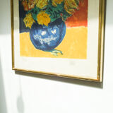 70s Pastel Flower Painting.