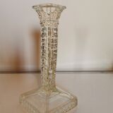 Paire de bougeoirs anciens en verre