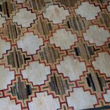 Handmade antique American hooked rug 180cm x 241cm 1880s
