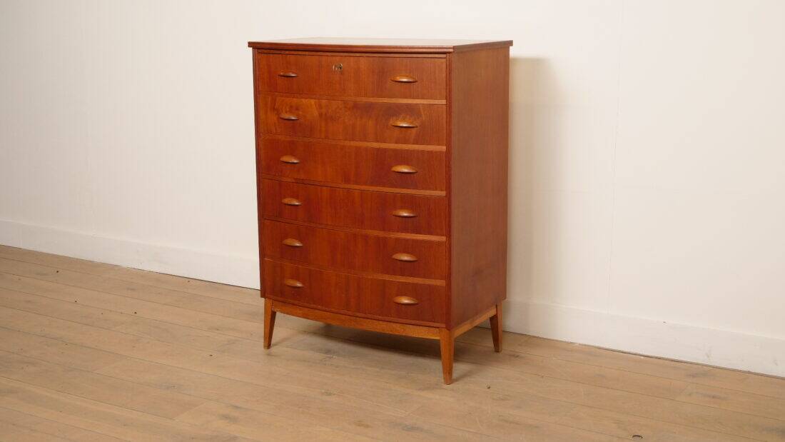 Vintage Danish chest of drawers | Teak | 6 drawers | 104 cm