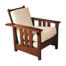 Chair tilted Gustav Stickley 1900 oak