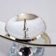 Glass and silver-plated metal candle holder