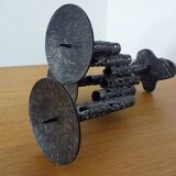 Brutalist Iron Candleholder, 1960s