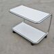 Tubular side table with 2 levels in Bauhaus style, tubular steel, 1970s.