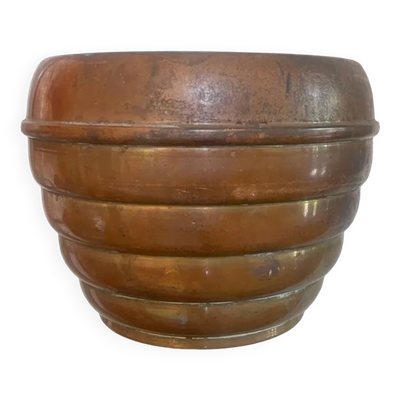 Vase Art Déco J.Chesnais Villedieu circa 1930 cuivre dinanderie