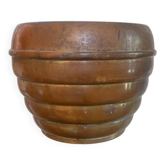 Art Deco vase J.Chesnais Villedieu circa 1930 brassware copper