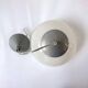 Suspension boule vintage en opaline blanche