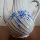 Limoges Haviland porcelain teapot - Blue cherry - Twisted sides