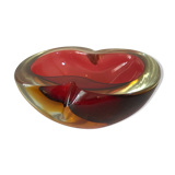 Ashtray sommerso red doubled yellow