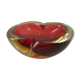 Ashtray sommerso red doubled yellow