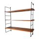 Vintage teak and metal shelf from the 60s