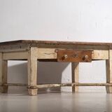 Ancienne table basse blanche (vers 1920)