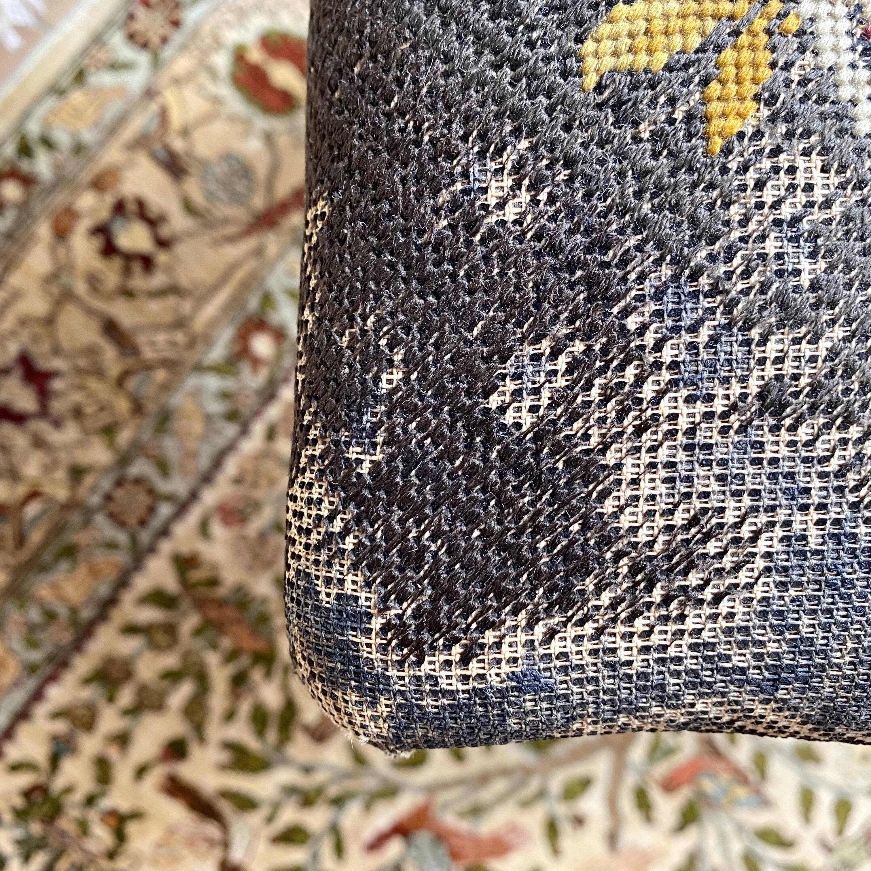 Antique chair napoleon III tapestry and painted wood