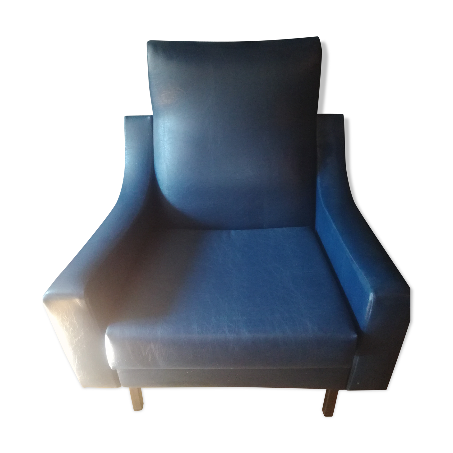 Vintage blue skai chair
