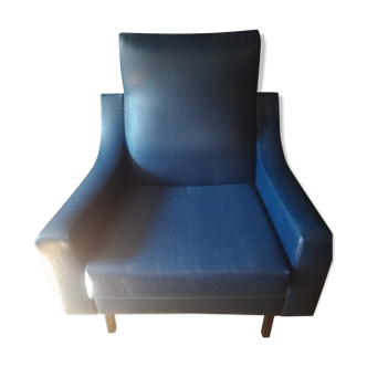 Vintage blue skai chair