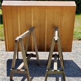 Wall shelf from the 50s in solid blond oak