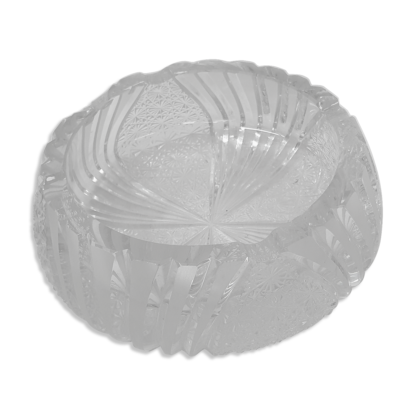 Bohemian crystal ashtray, Poland 1980