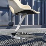 Dining Room Set Scimitar Boris Tabacoff MMM 1970 | Glass and Chrome