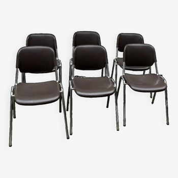 Set of 6 vintage chairs by Helmut Starke, Multi-Set model