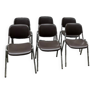 Lot de 6 chaises vintage par Helmut Starke, modèle Multi-Set