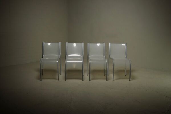 Ensemble de 4 chaises FPE par Ron Arad pour Kartell années 1990.