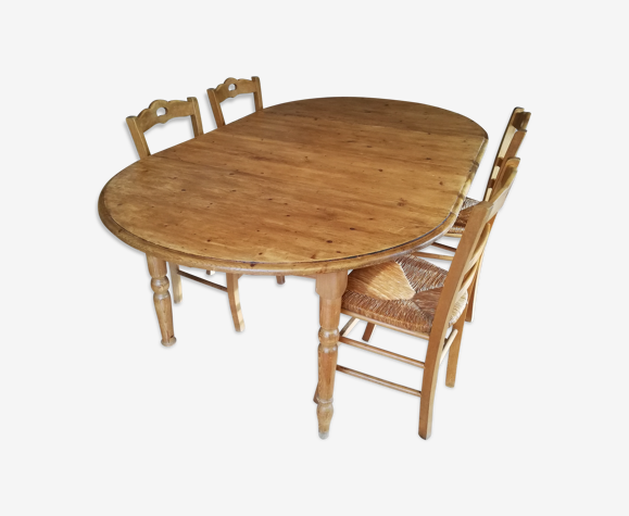 Dining Table And 4 Chairs Selency, Solid Wood Dining Table And 4 Chairs