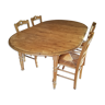 Table salle à manger en bois massif et 4 chaises